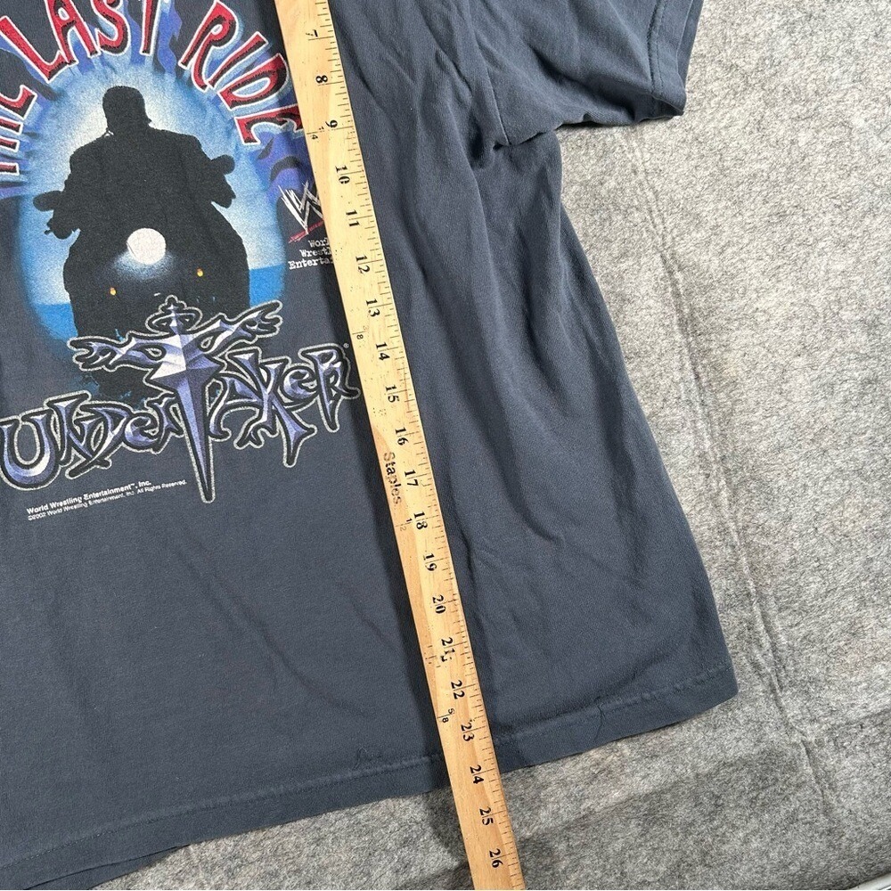 Vintage The Undertaker Shirt Mens Small Grey Y2K The Last Ride Wrestling 2002 - Picture 8 of 10